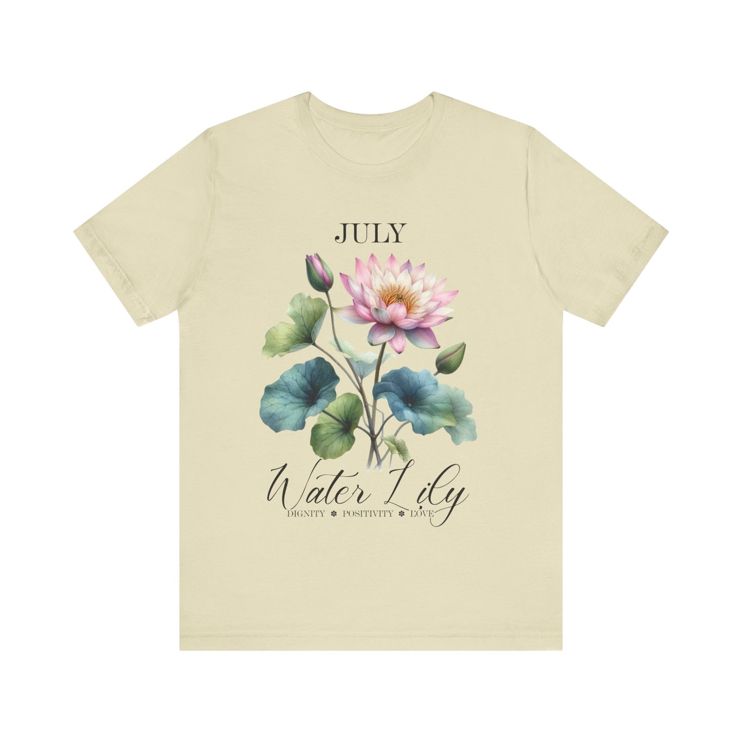 july water lily flowers t-shirt