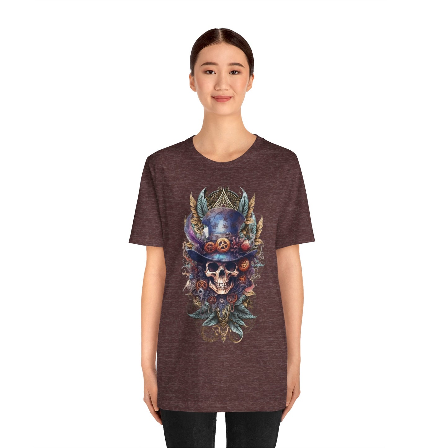 steampunk skull art t-shirt