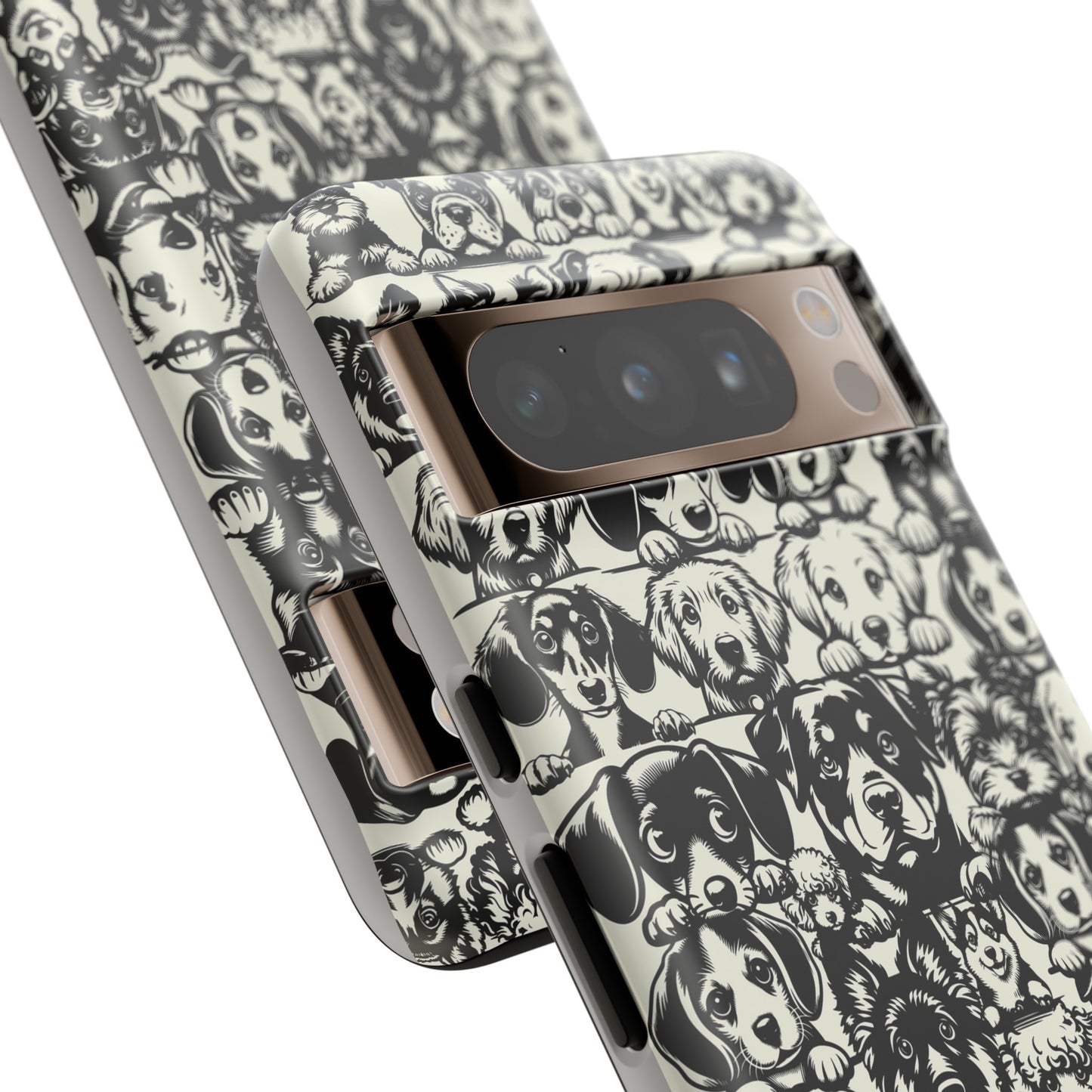 puppies tough cases for iphone, samsung & google pixel