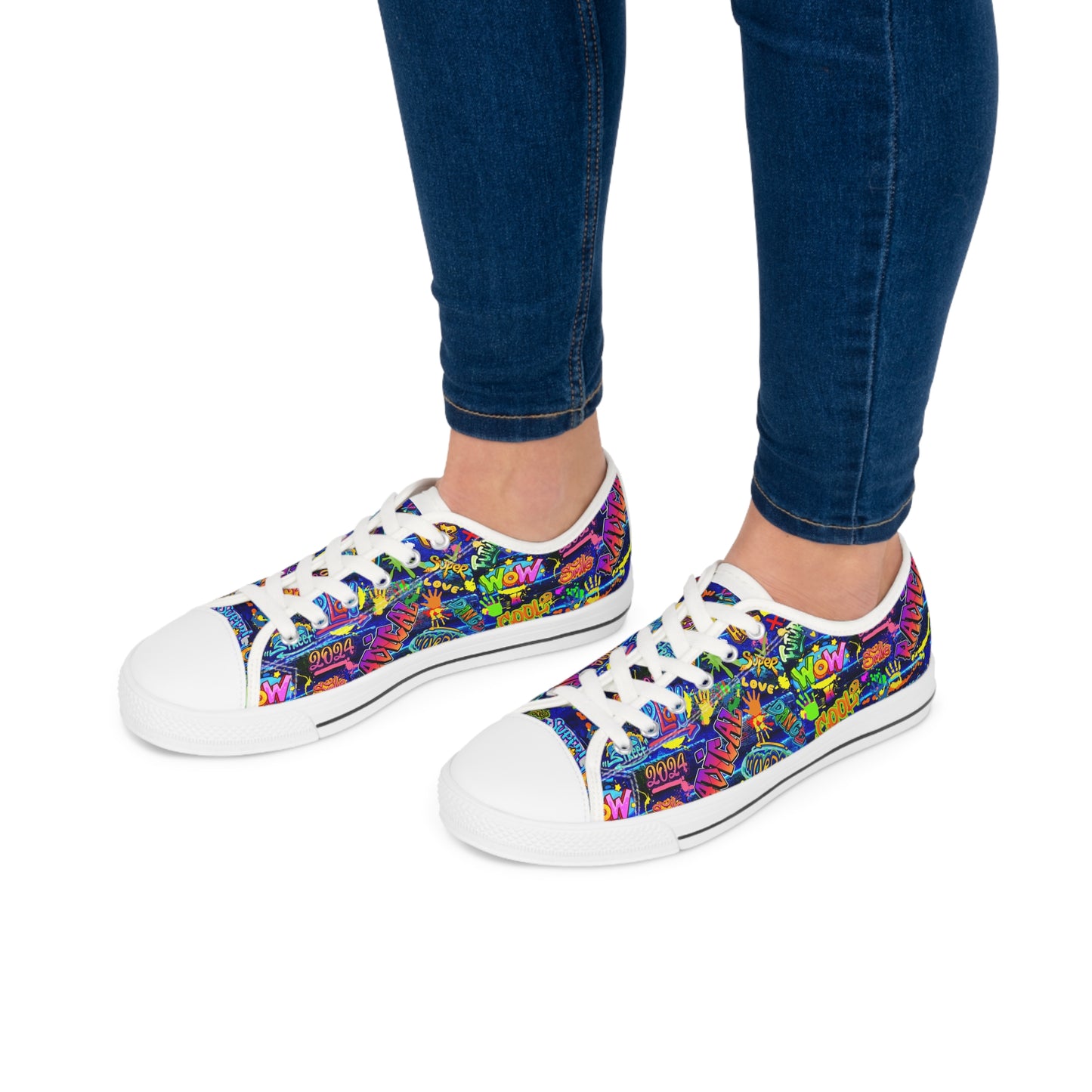 graffiti low top sneakers