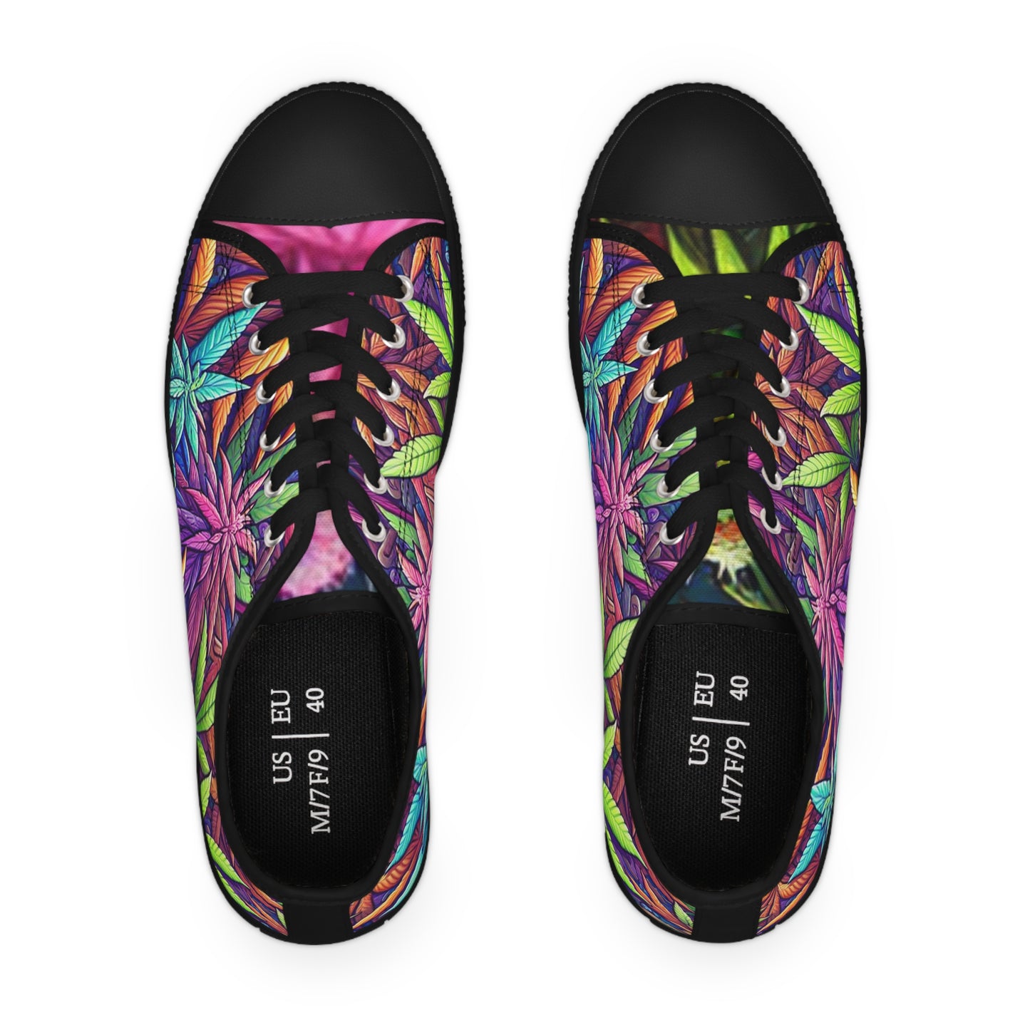 weed leaf low top sneakers