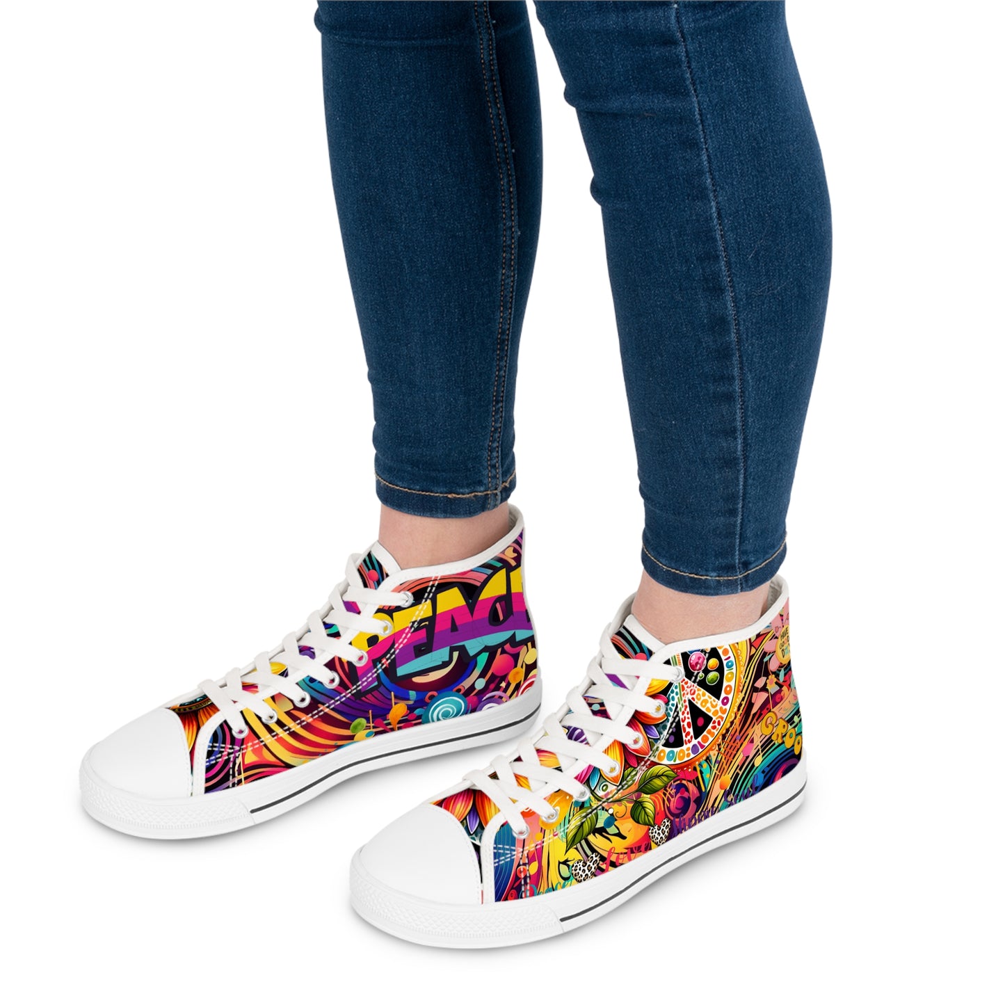 colorful mandala art sneakers