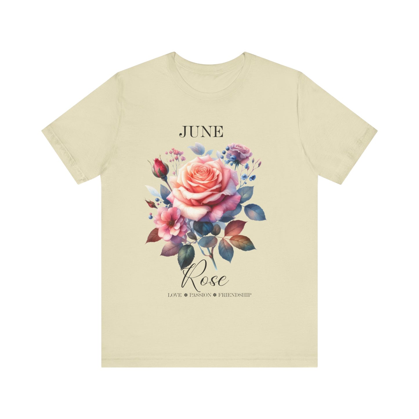 june rose flowers t-shirt