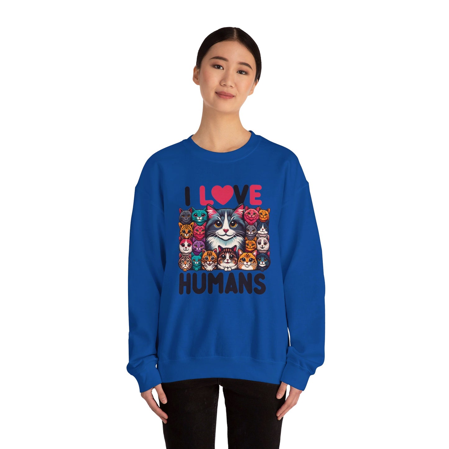 i love human unisex heavy blend™ crewneck sweatshirt