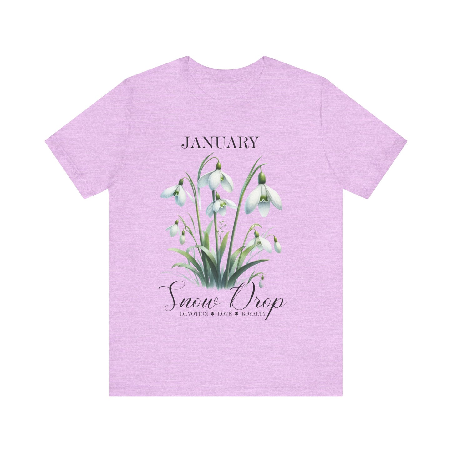 january snow drop flowers t-shirt
