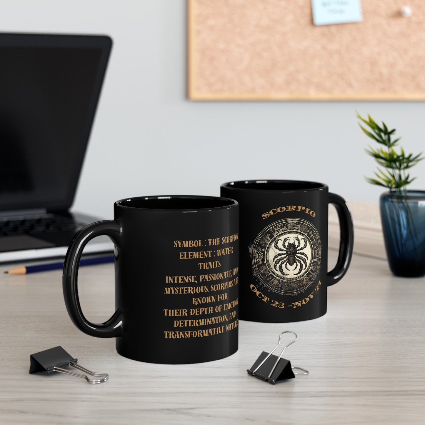 scorpio black mug