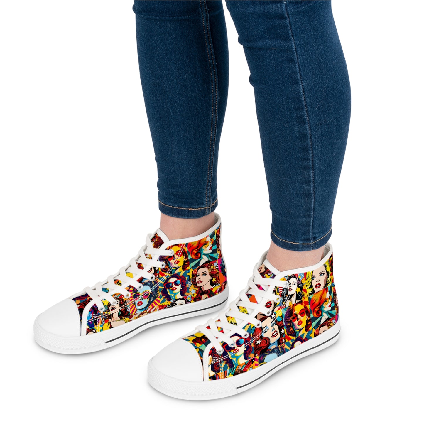 colorful women high top sneakers