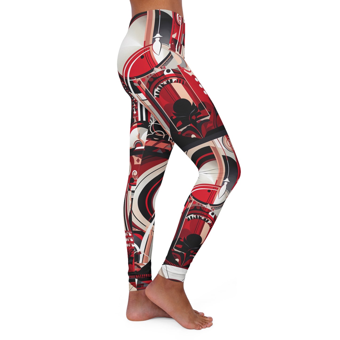 mix and match 3 women's casual spandex leggings (aop)