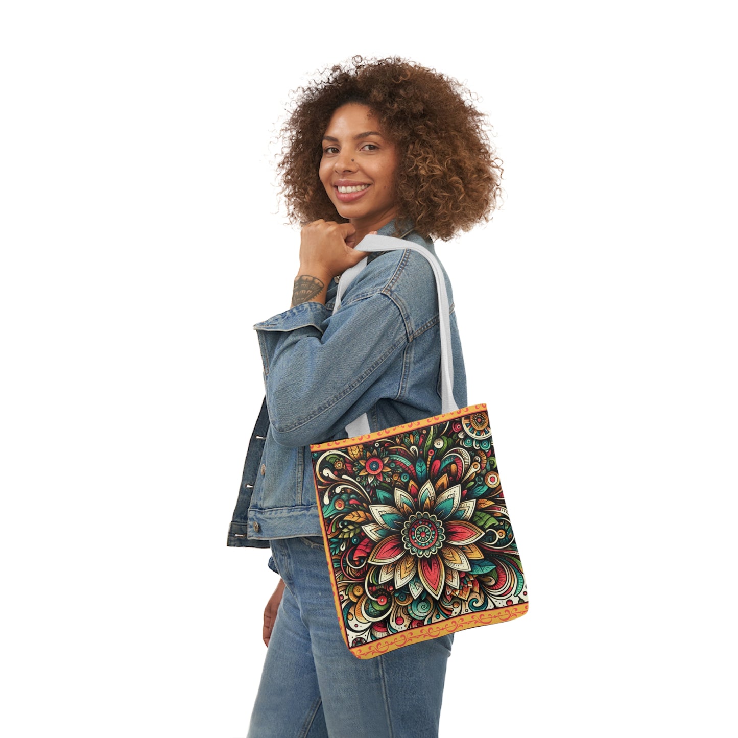 sunflower canvas tote bag