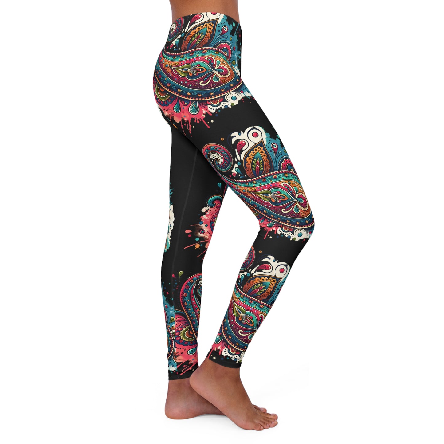 three fish women's casual spandex leggings (aop)