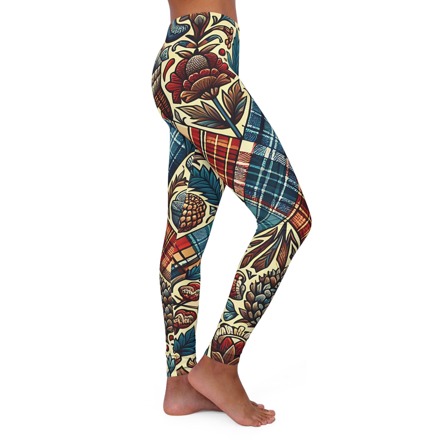 abstract 2 women's casual spandex leggings (aop)