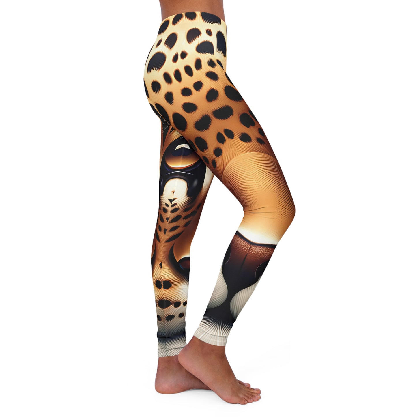 leopard 3 women's casual spandex leggings (aop)