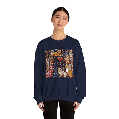 I Love Cat Heavy Blend™ Crewneck Sweatshirt