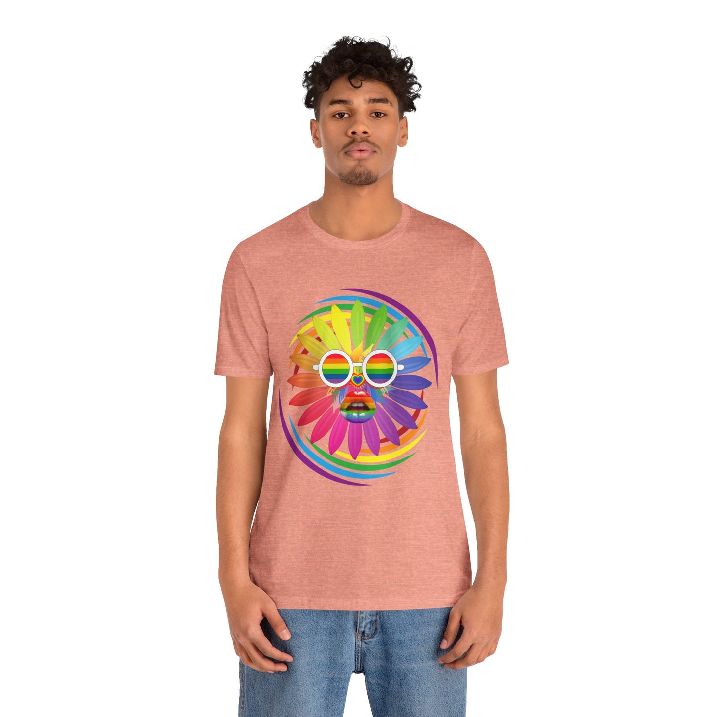 rainbow flower t-shirt