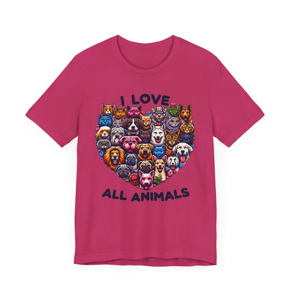 I Love all Animals Unisex Jersey Short Sleeve Tee