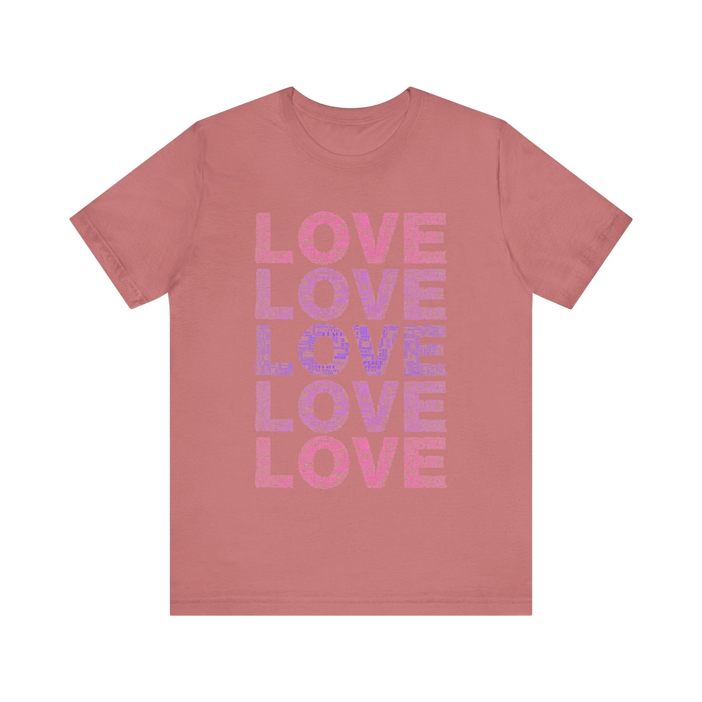 love printed unisex t-shirt