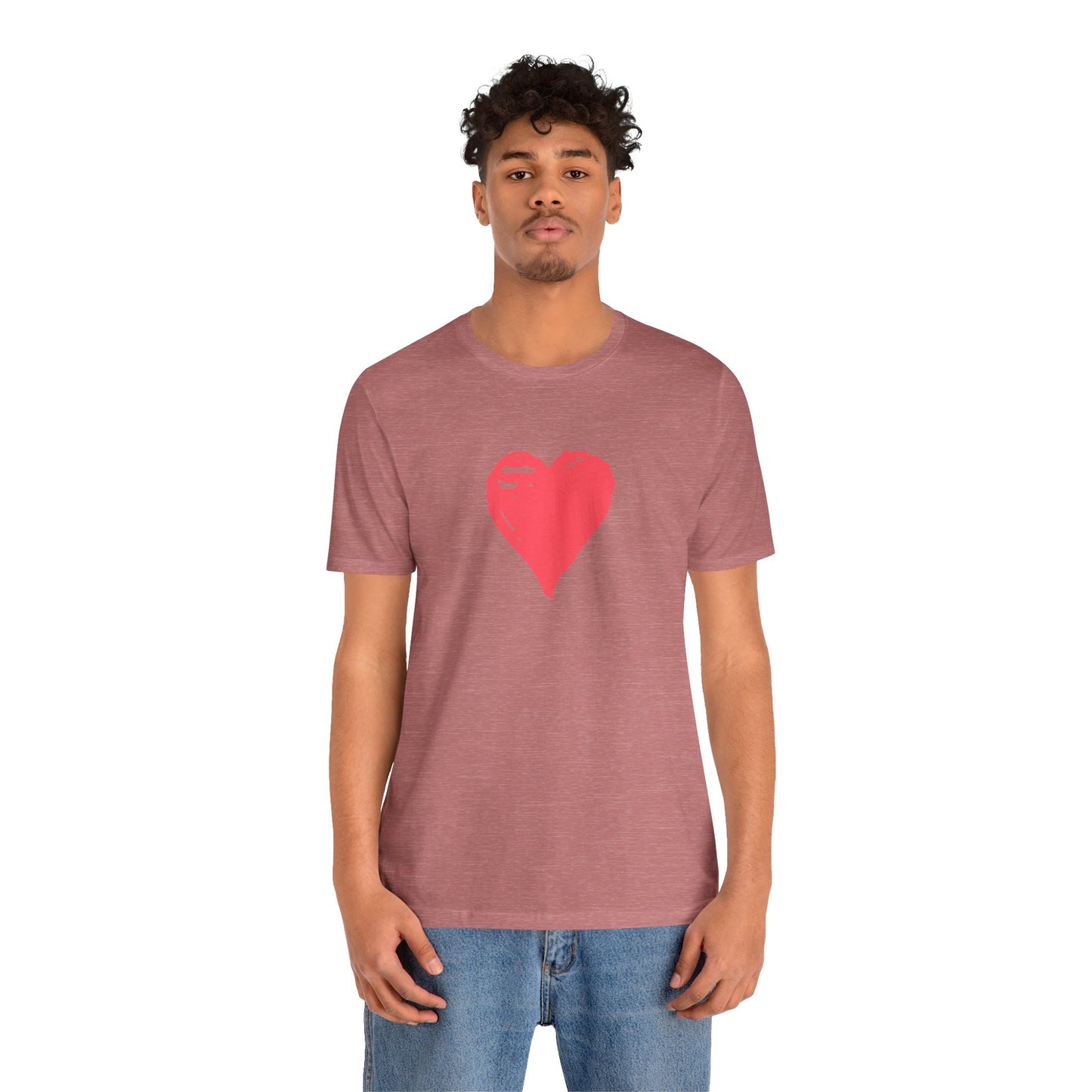 pink heart short sleeve t-shirt