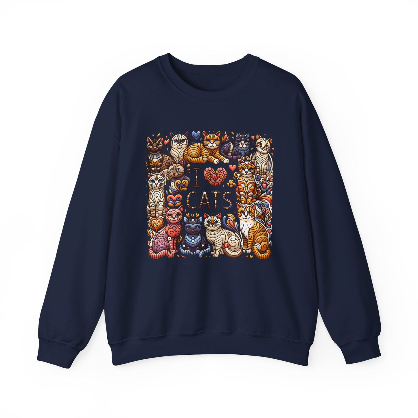 i love cat heavy blend™ crewneck sweatshirt