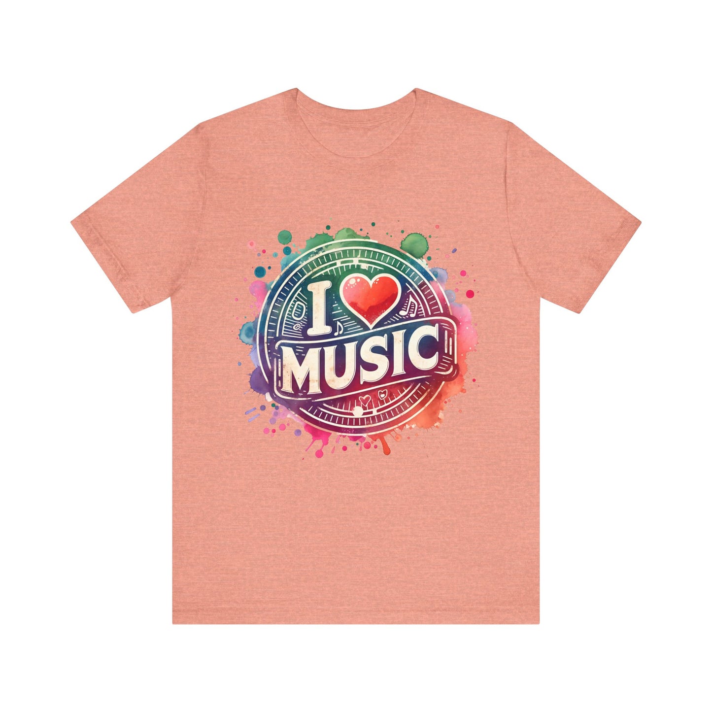 love music heart t-shirt