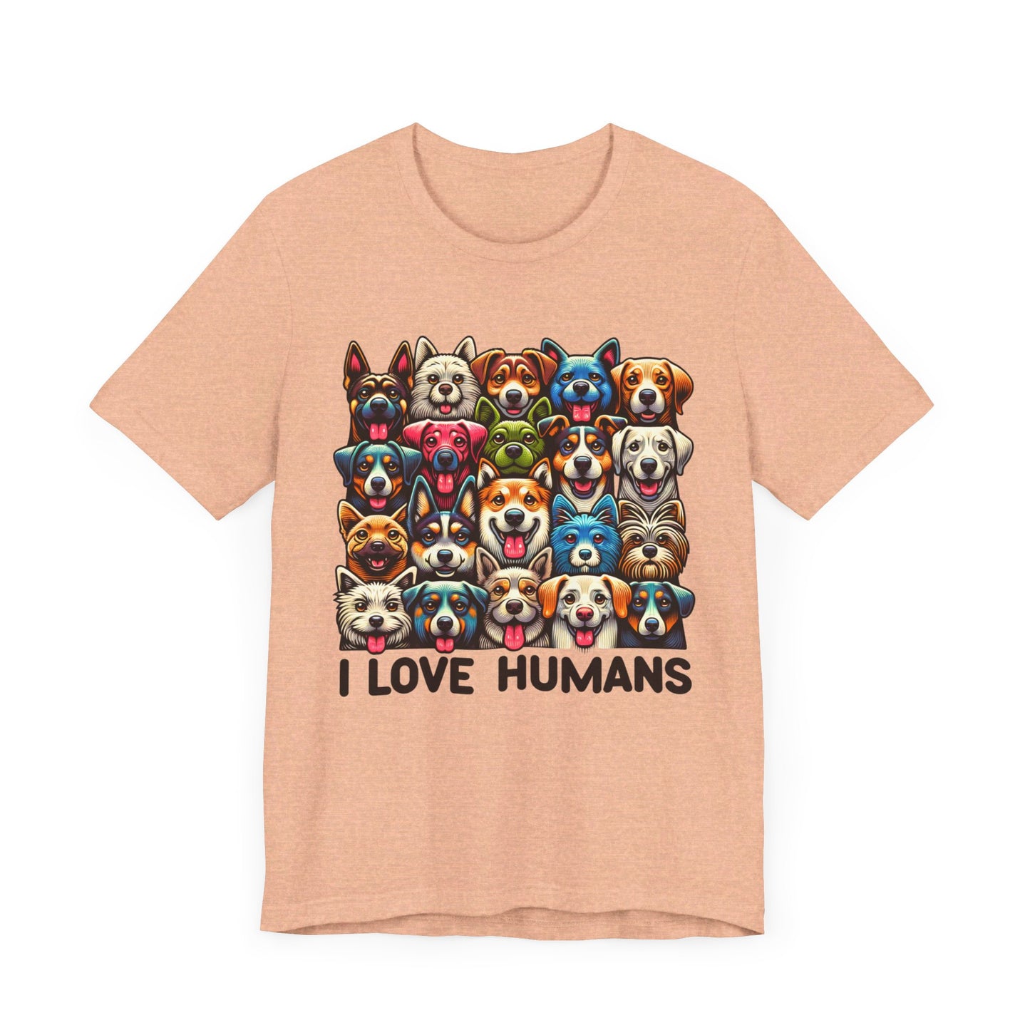 i love humans unisex jersey short sleeve tee