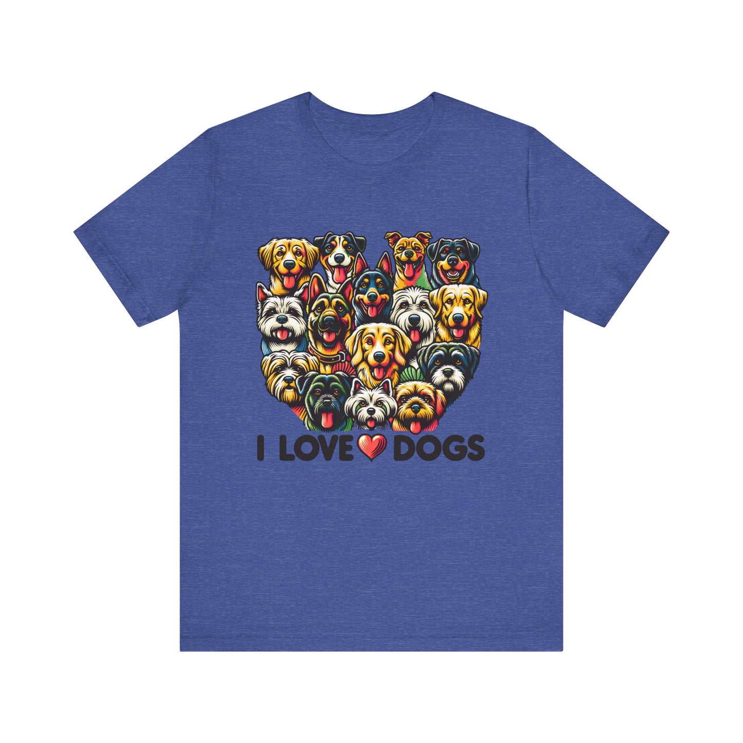 i love dogs unisex jersey short sleeve tee