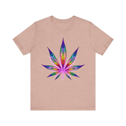 Rainbow Cannabis Leaf T-Shirt