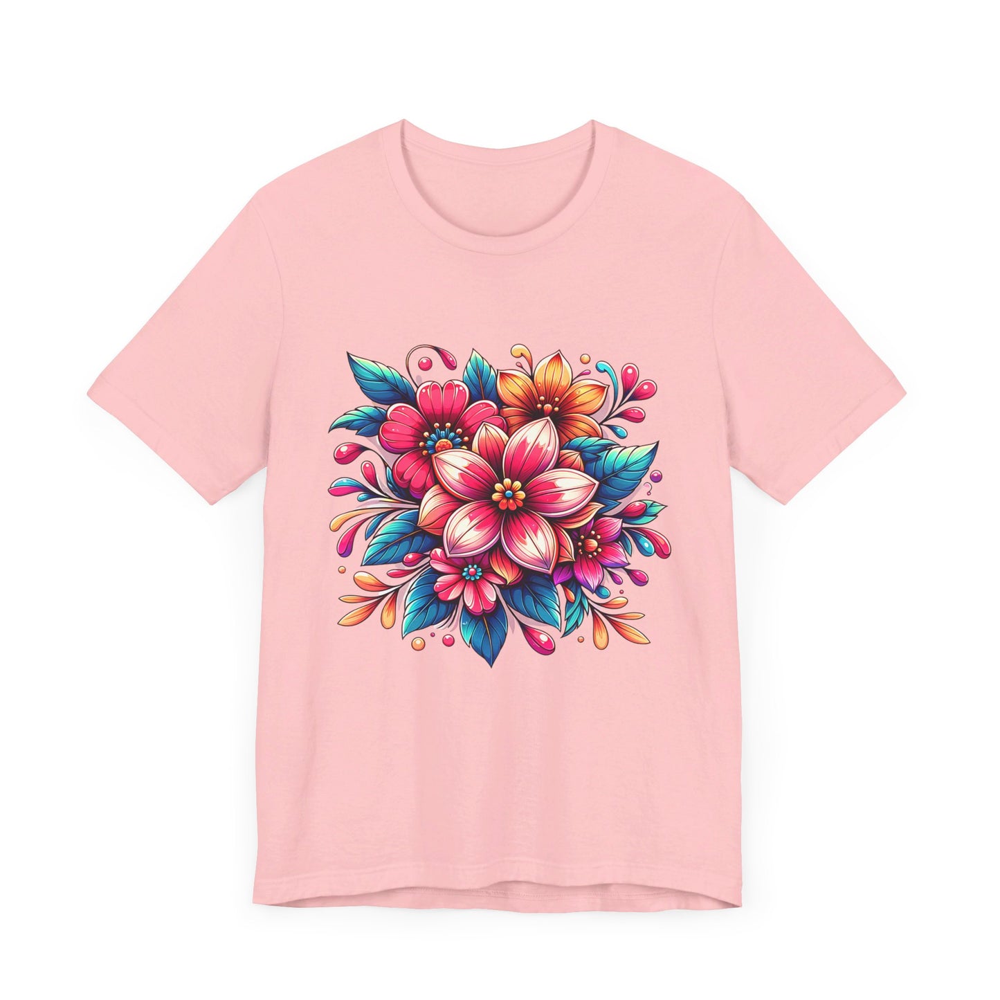 flower jersey short sleeve tee