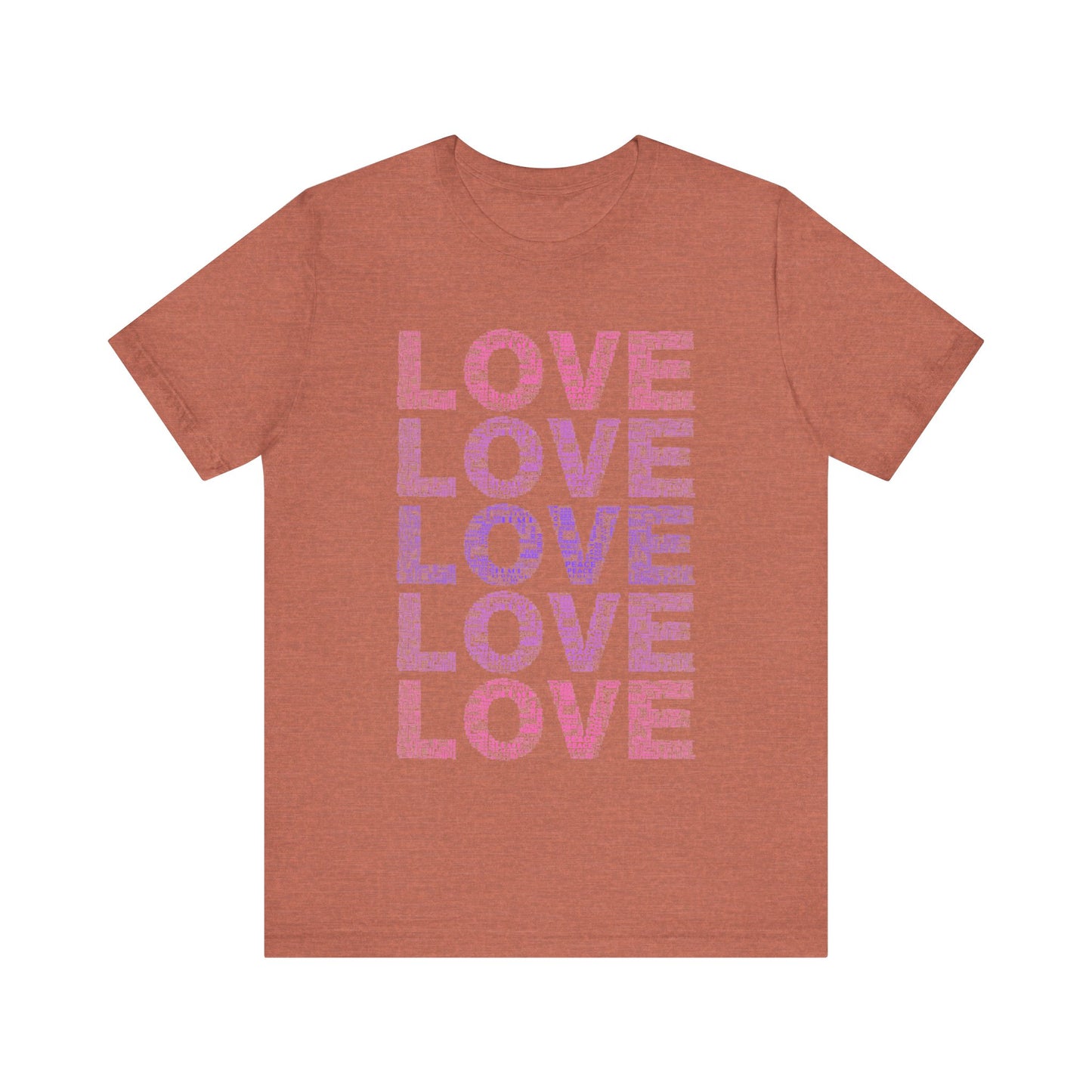 love printed unisex t-shirt