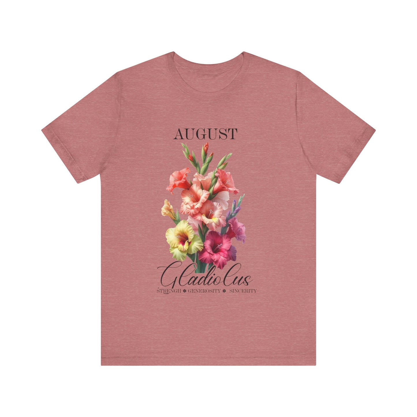 august gladiolus flowers t-shirt