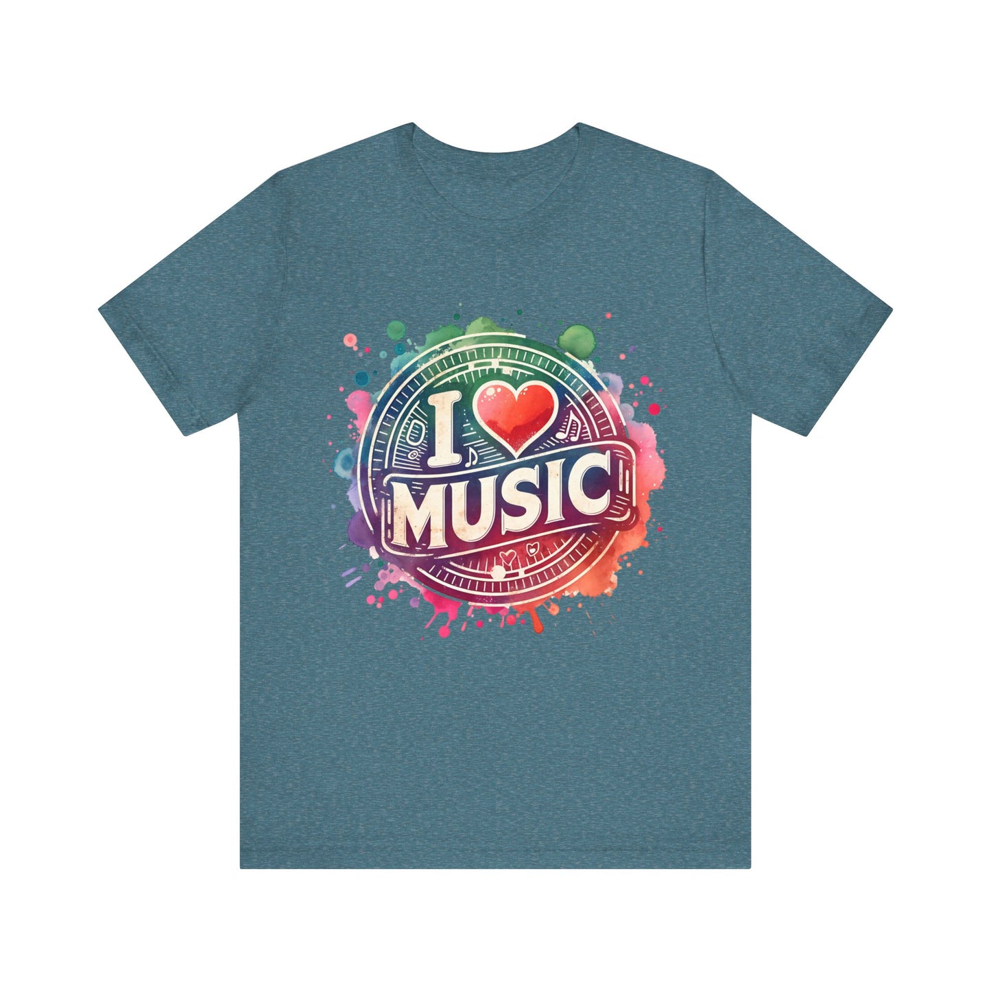 love music heart t-shirt