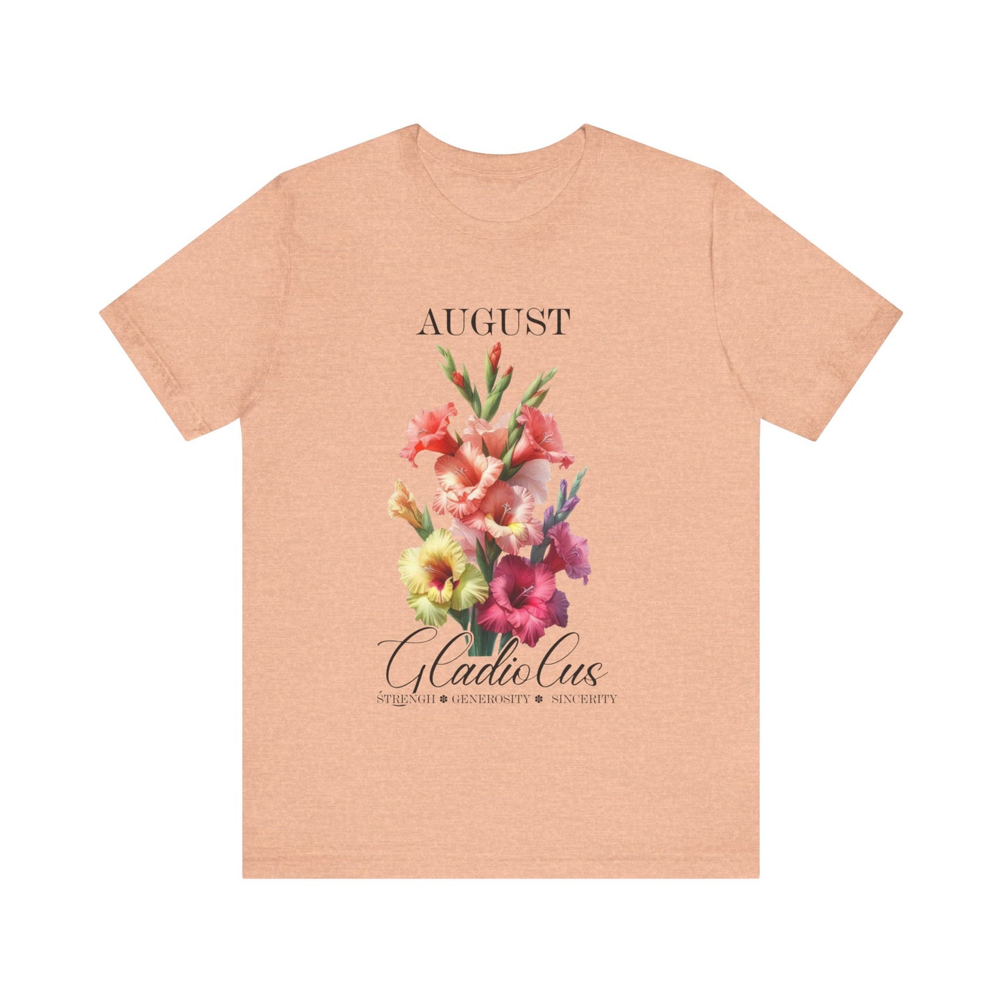 august gladiolus flowers t-shirt