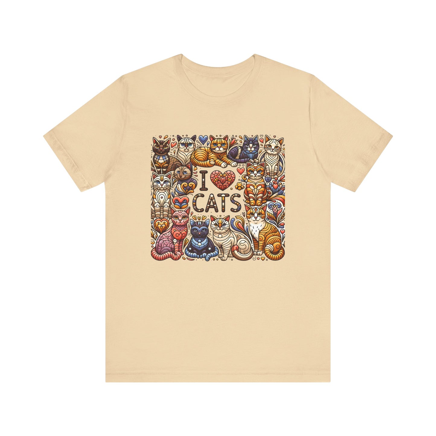 i love cat jersey short sleeve unisex tee