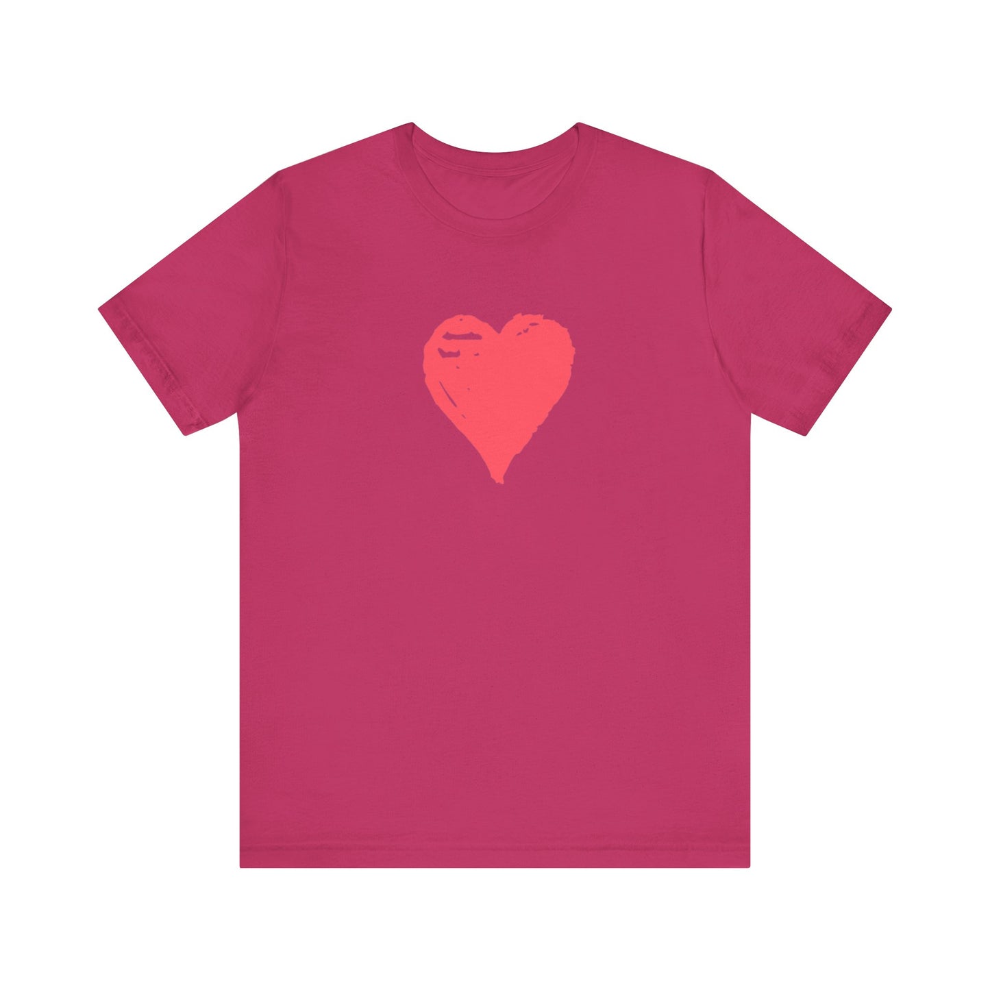 pink heart short sleeve t-shirt