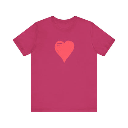 Pink Heart Short Sleeve T-Shirt