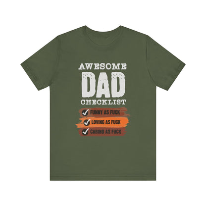 Awesome Dad Jersey Short Sleeve Unisex Tee