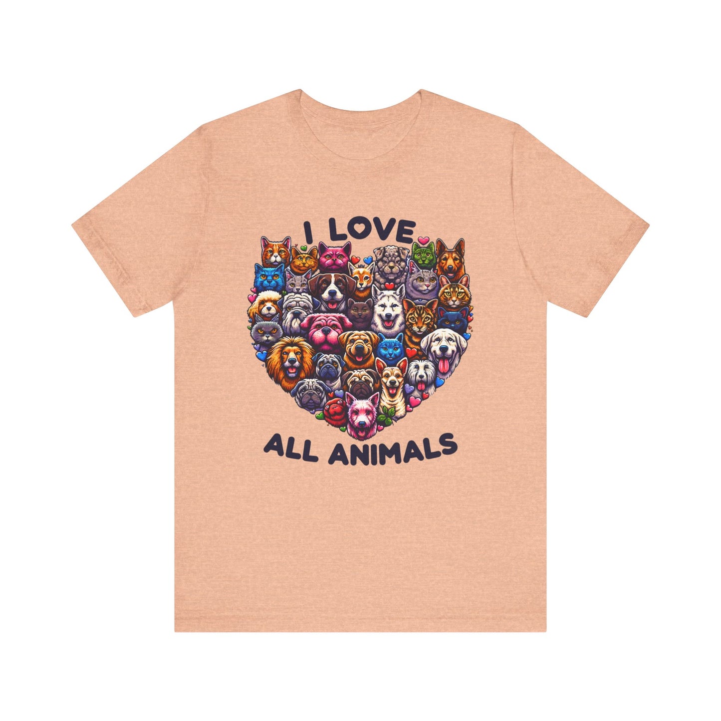 i love all animals unisex jersey short sleeve tee