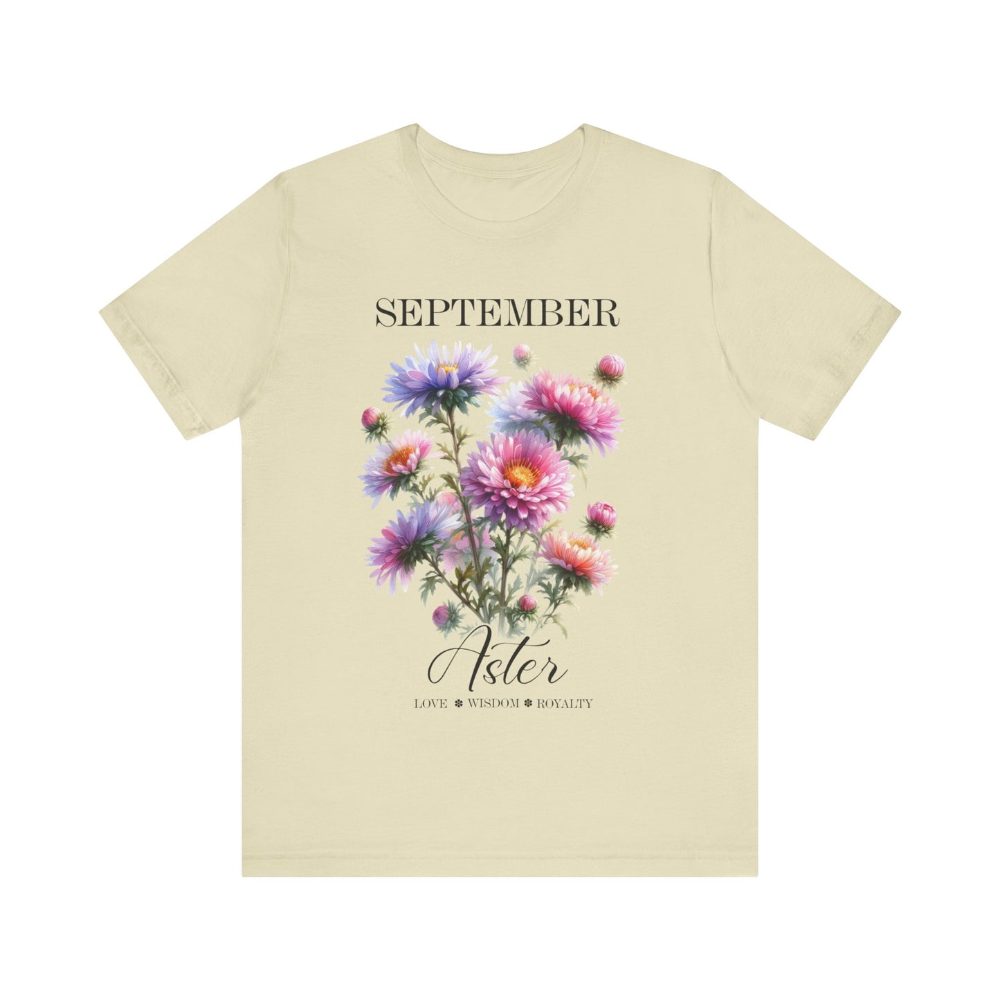 september aster flowers t-shirt