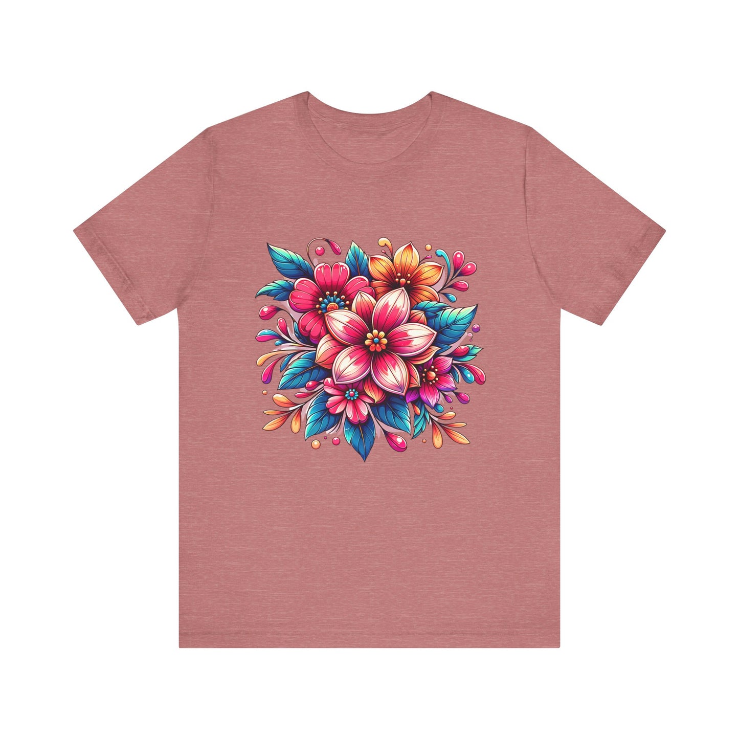 flower jersey short sleeve tee