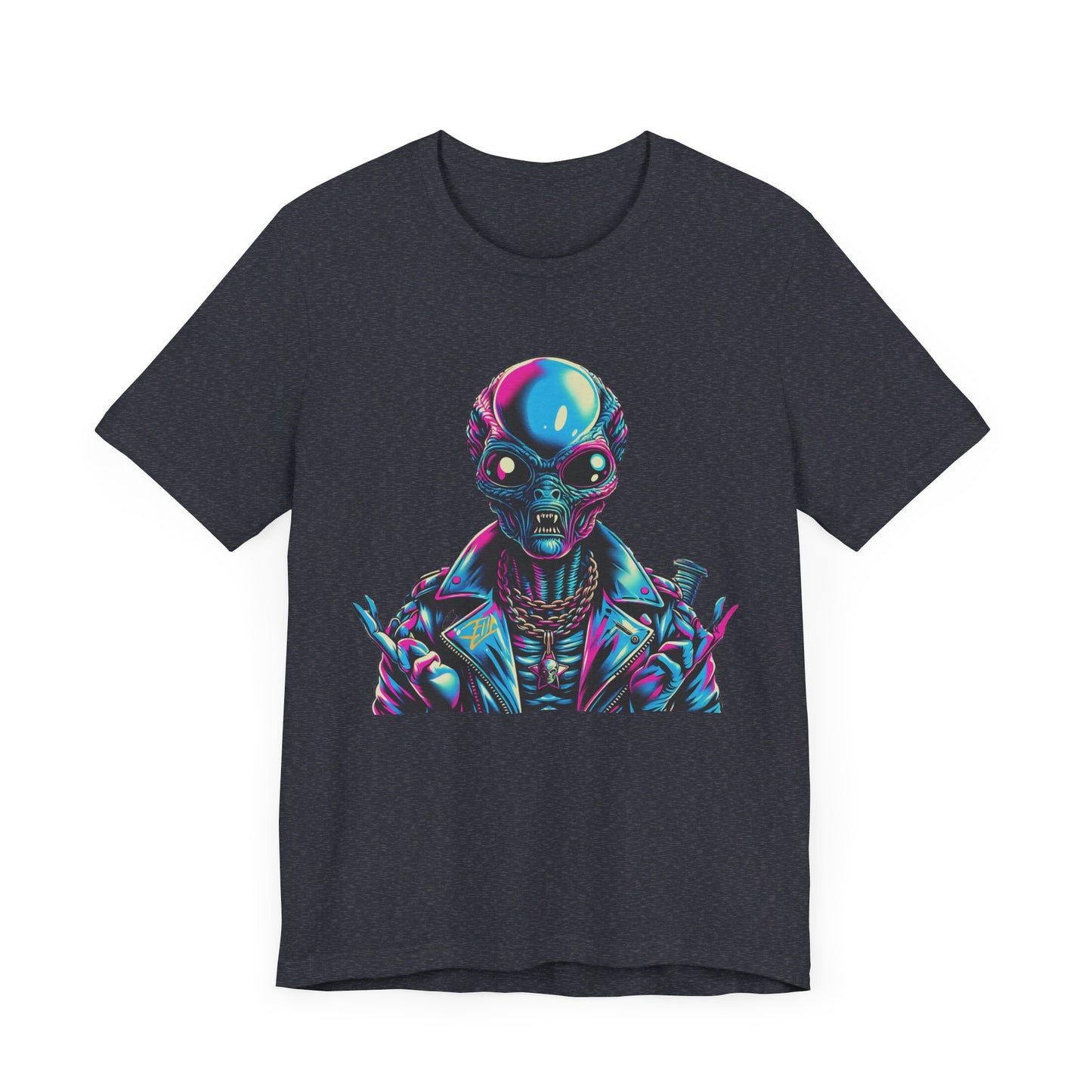 colorful alien jersey short sleeve unisex tee