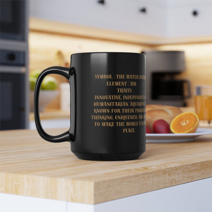 Aquarius Black Mug