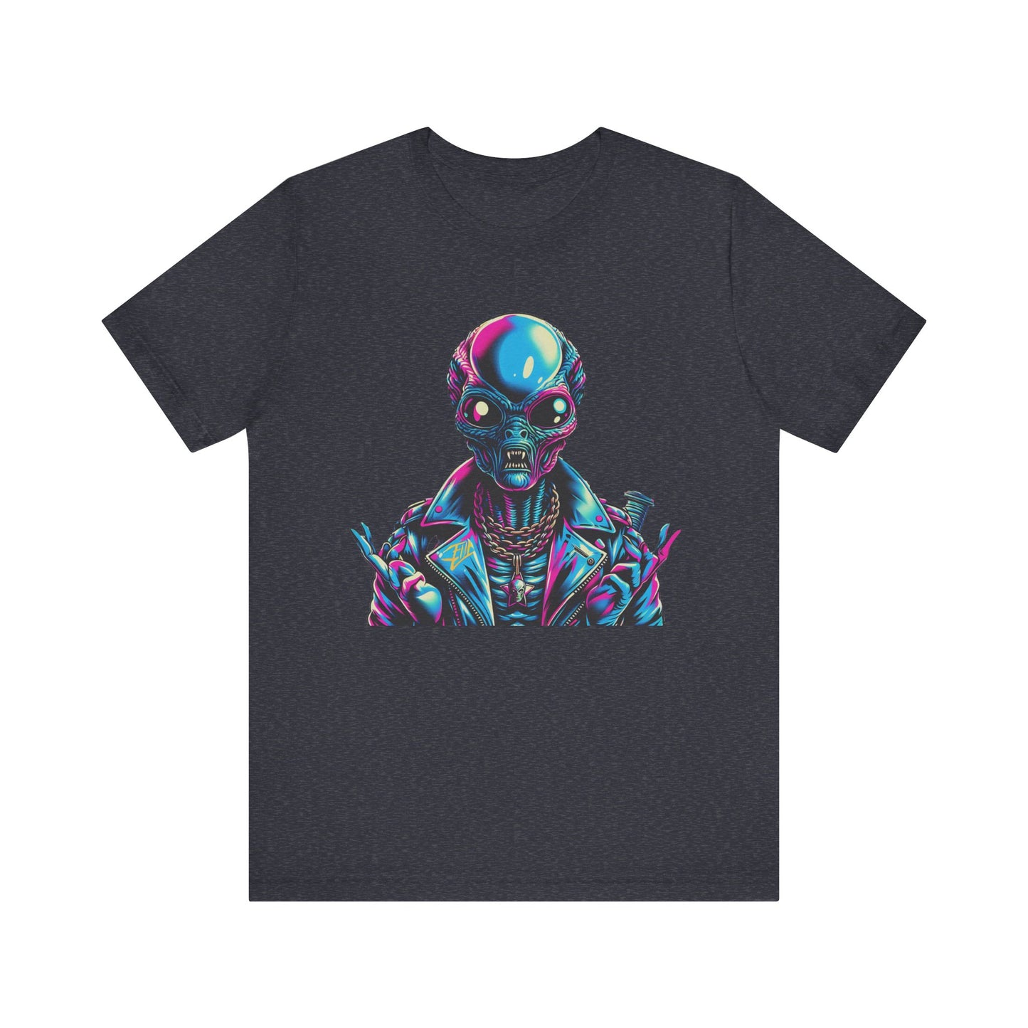 colorful alien jersey short sleeve unisex tee