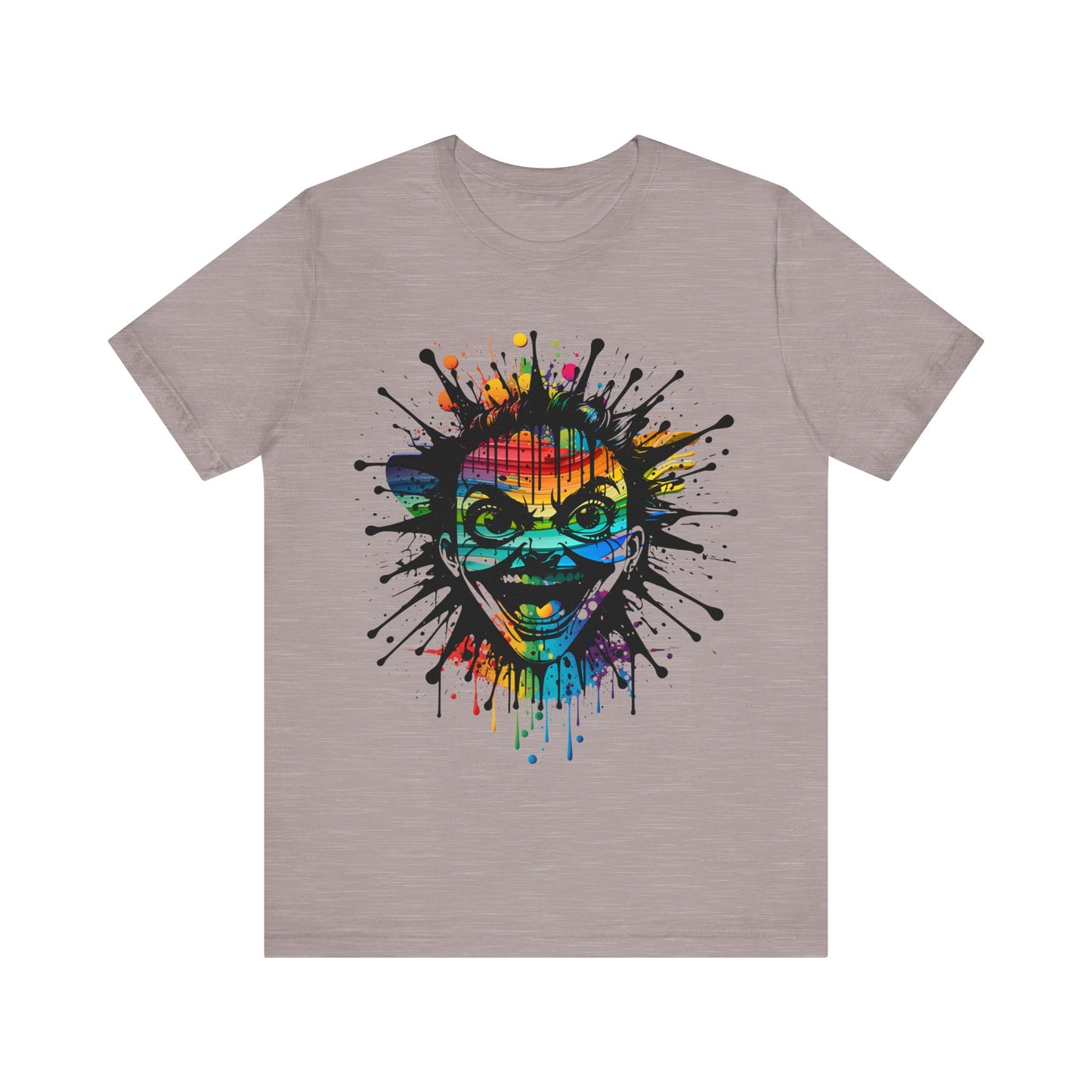 joker faced printed t-shirt