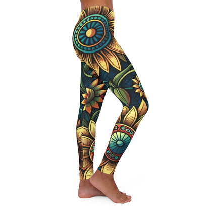 Sunflower Women's Casual Spandex Leggings (AOP)