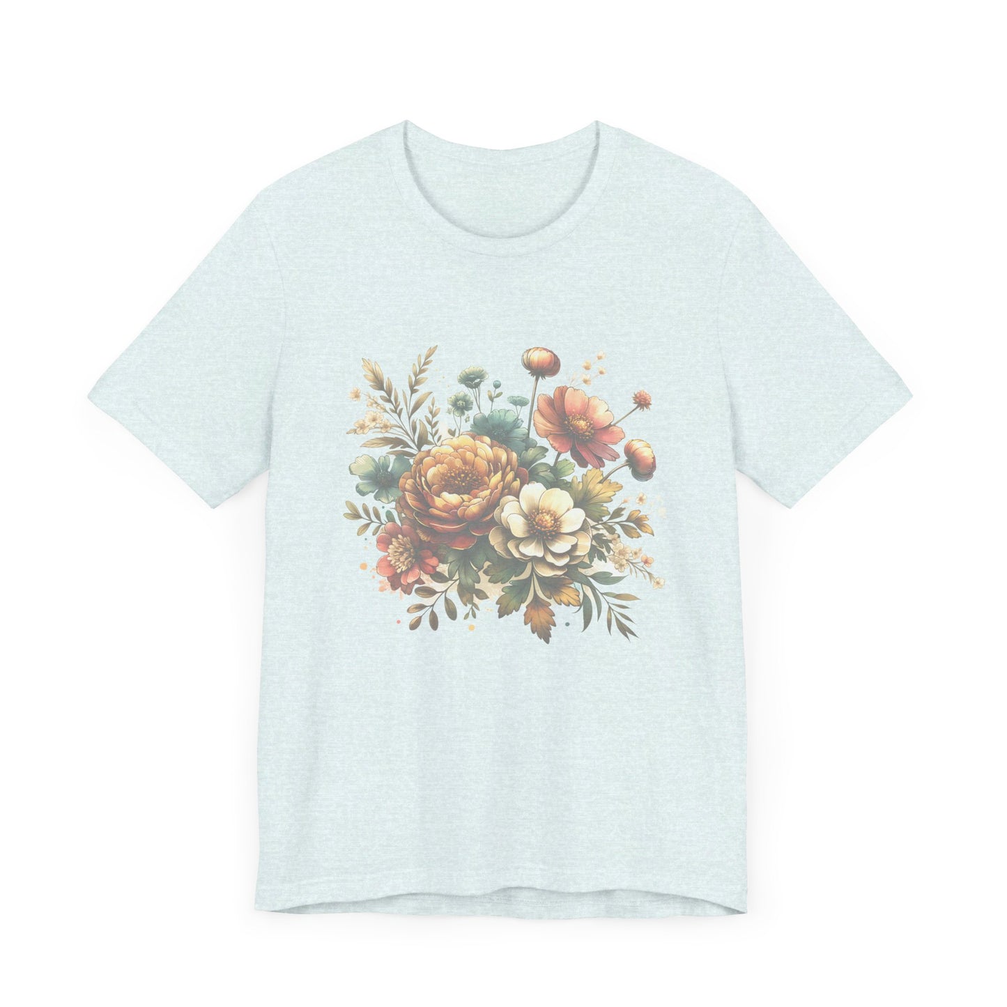 floral jersey short sleeve tee