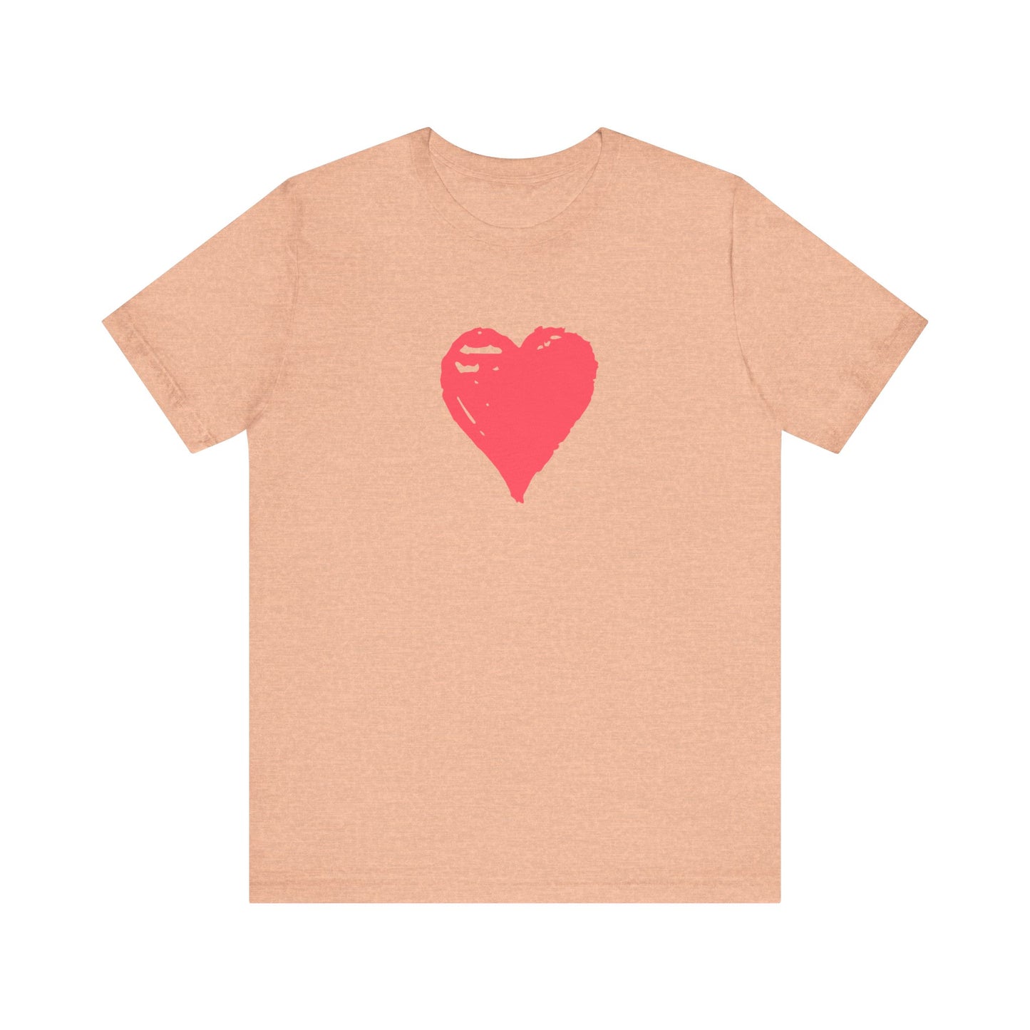 pink heart short sleeve t-shirt