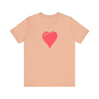 Pink Heart Short Sleeve T-Shirt