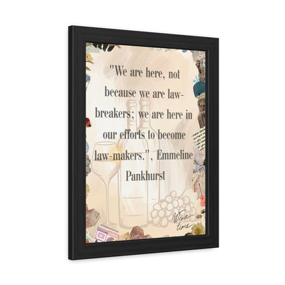 Empowerment Framed Poster - Emmeline Pankhurst Quote Art for Inspirational Decor