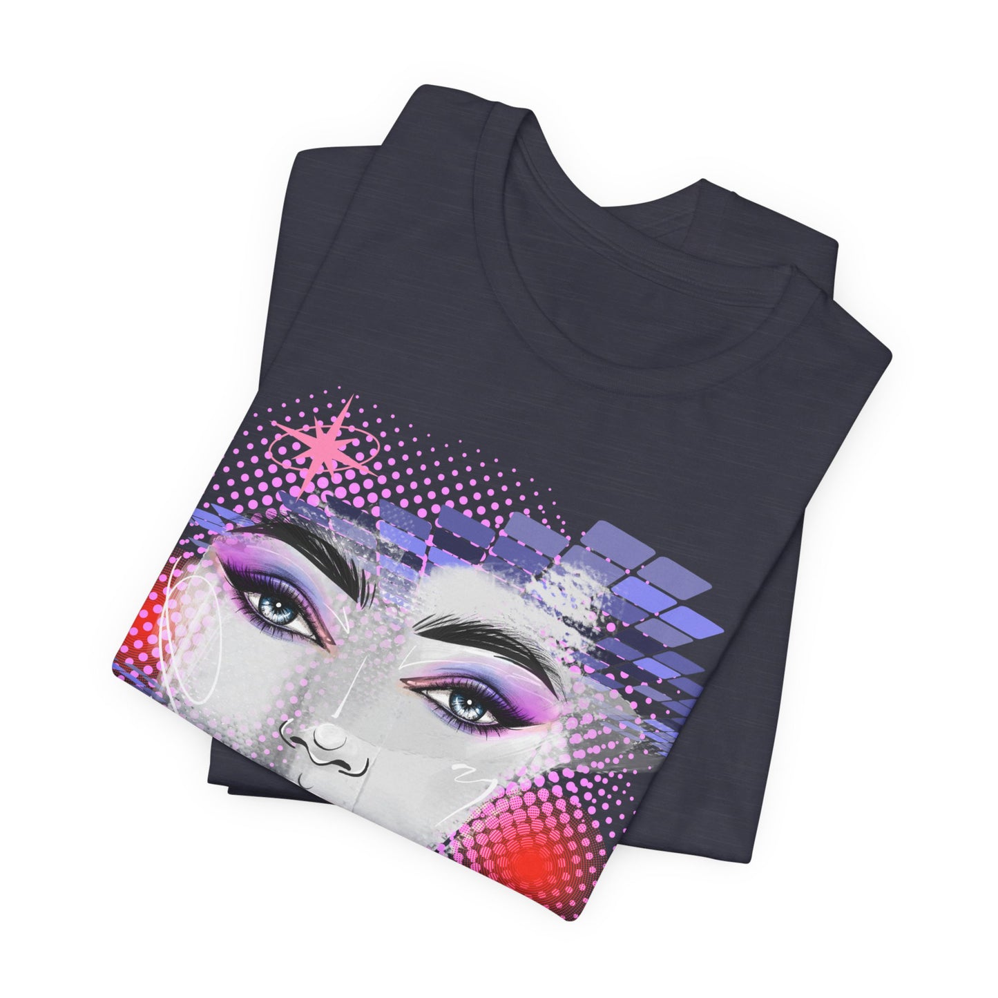 abstract blue girl t-shirt