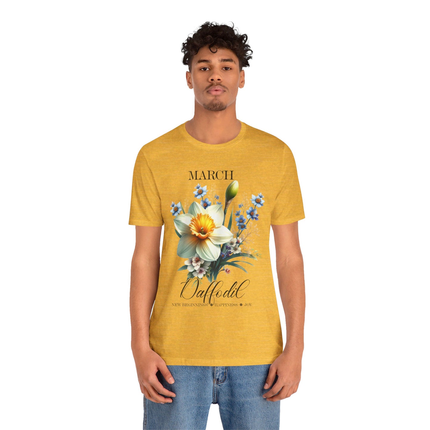 march daffodil flowers t-shirt