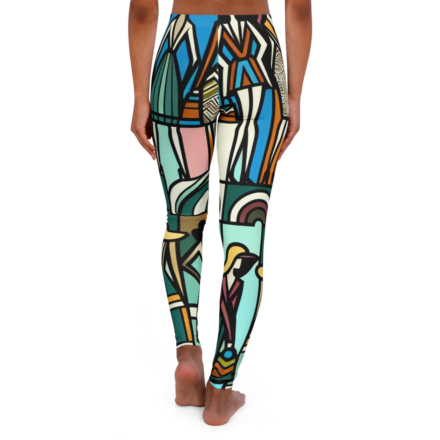 art decor women's casual spandex leggings (aop)